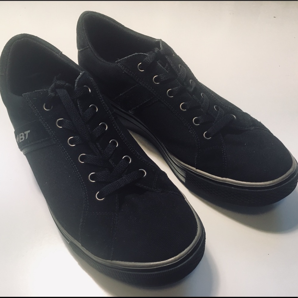 MINT Retro MBT Jambo Black Canvas/Suede Rocker Sole Sneakers M11/EU45 #400308-03